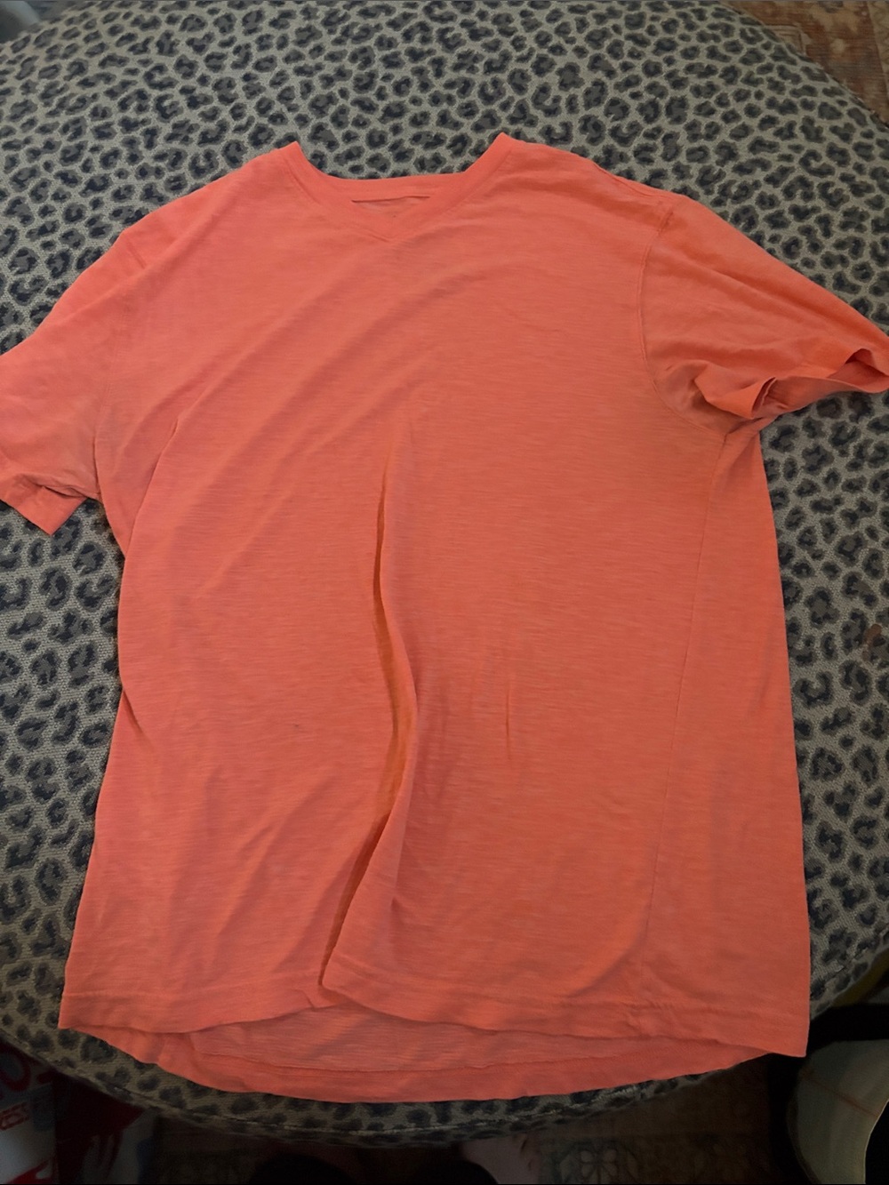 Faded Glory Coral Short-Sleeve Crew Neck T-Shirt